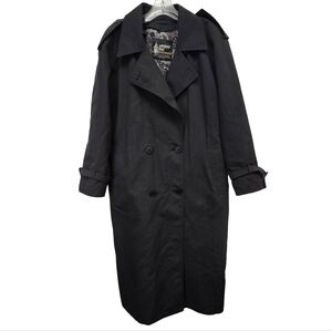 Black Double-Breasted Trench Coat